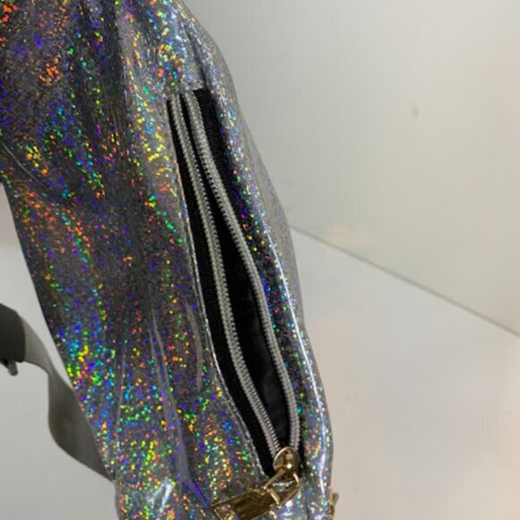 Holographic Silver Glitter Fanny Pack Waist Bag - Picture 4 of 6